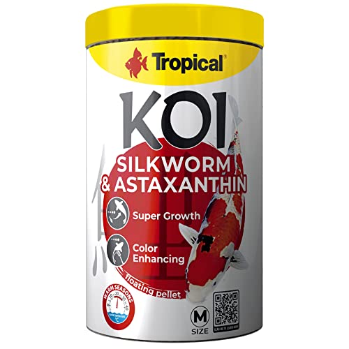 Koi Silkworm Astaxanthin Pellet M 1L