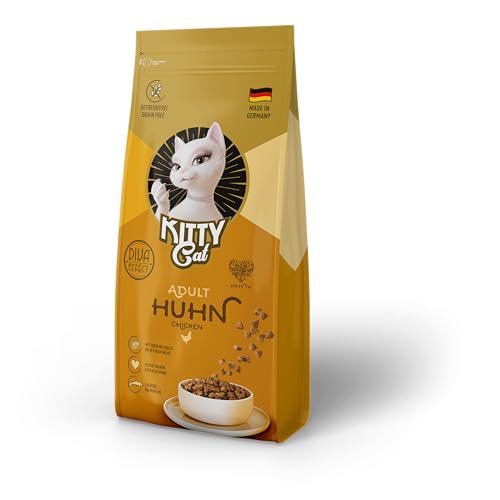 KITTY Cat Huhn Adult 3 kg Trockenfutter mit hohem Fleischanteil für ausgewachsene Katzen getreidefreies Katzenfutter mit Taurin und Lachsöl Made in Germany