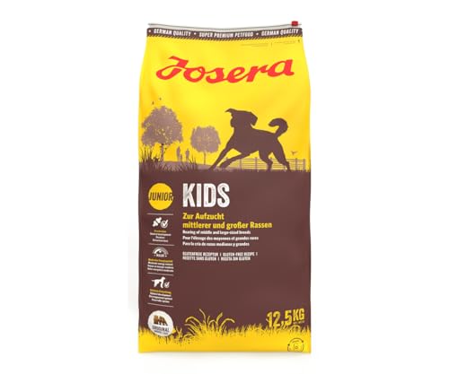 JOSERA Kids 1x 12 5kg Welpenfutter für mittlere und große Rassen ohne Weizen Super Premium für wachsende 1er Pack