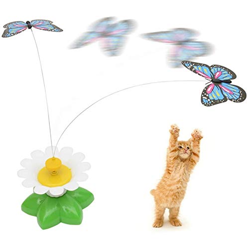 ZGHYBD Electric Coloured for Cats with Two Replacement Flashing Butterflies Interactive Training Toys The Batteries Are not Included