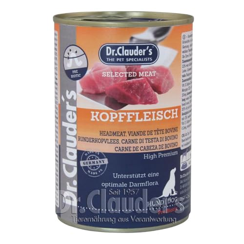 Dr. Clauders Selected Meat mit Kopffleisch 6X 400g Hundefutter