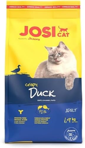JosiCat Crispy Duck 1 9 kg Premium Trockenfutter für ausgewachsene Katzen Katzenfutter Powered by JOSERA 1er Pack