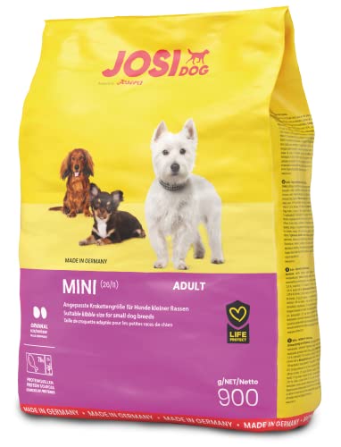 JosiDog Mini 900g Hundefutter für kleine Rassen Premium Trockenfutter für ausgewachsene Hunde powered by JOSERA 1er Pack