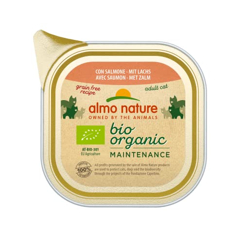 almo nature Bio Organic Maintenance nass für Katzen - mit Lachs 85 g x 19 stück 1.62 kg