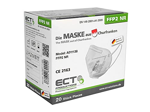 RESP FFP2 Masken aus Deutschland - FFP2 Maske NR MADE IN GERMANY - FFP2 medizinische Masken - Premium Atemschutzmaske FFP2 20 Stück