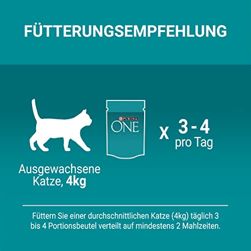 PURINA ONE Adult Katzenfutter nass Sorten-Mix 40er Pack 40 x 85g