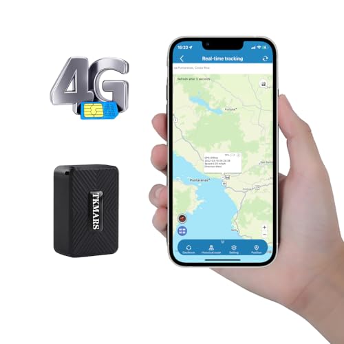 TKMARS TK913 4G GPS-Tracker Mini 1500-mAh Akku magnetisches Ortungsgerät funktioniert über SMS APP Webplattform ohne ABO Verschiedene Alarmmodi geeignet für Pkw LKW Flotten