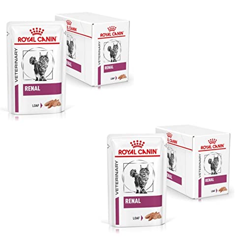 Royal Canin Renal Mousse für Katzen Doppelpack 2 x 12 x 85 g Diät-Alleinfuttermittel für ausgewachsene Katzen mit Nierenproblemen Mit niedrigem Phosphorgehalt