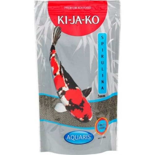 KI-JA-KO Spirulina Plus farbverstärkendes Carotinoid-reiche Koi Fischfutter 10 kg 3 mm - mit Capsanthin und Astaxanthin und Forplus Omega-3-reiche Algen