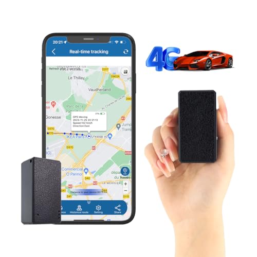 Winnes 4G Mini GPS Tracker Tragbarer GPS Tracker Ohne ABO Mit Geofence-Alarm und Kostenloser App GPS Sender Magnetisch Echtzeitverfolgung Kinder Koffer Auto Diebstahlschutz