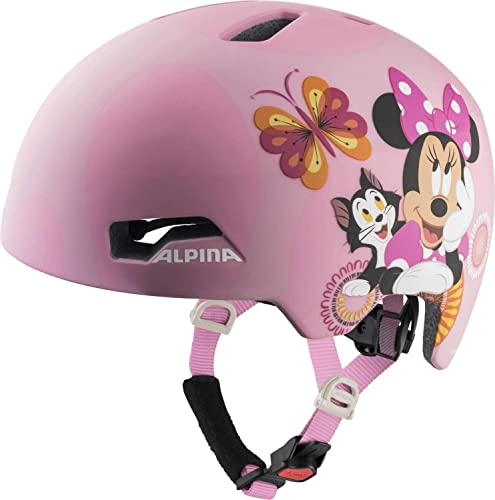 ALPINA HACKNEY DISNEY - Leichter Bruchfester Optimal Klimatisierter Disney Fahrradhelm Mit Nachrüstbarem LED Für Kinder Minnie Mouse 47-51 cm