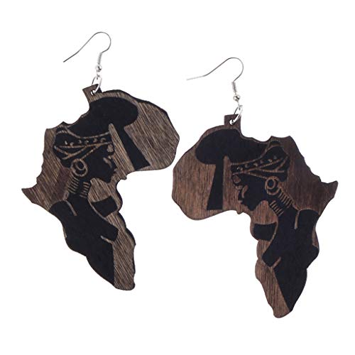 Fenteer 1 Paar Ohrring Karte afrikanische baumeln Ohrring Ohrschmuck ohrhaken