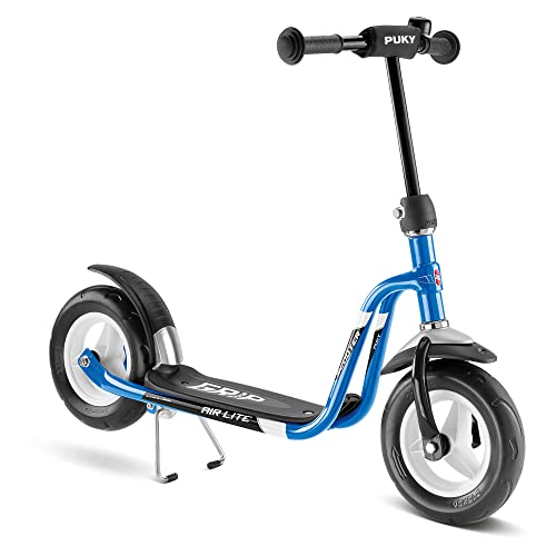 PUKY R 03 Scooter sicherer Roller für Kinder ab 3 Jahren rutschfestes Trittbrett höhenverstellbarer Lenker Fahrrad-Alternative Himmelblau