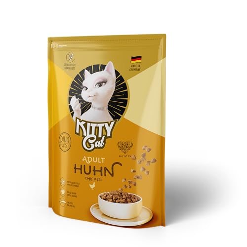 KITTY Cat Huhn Adult 800 g Trockenfutter mit hohem Fleischanteil für ausgewachsene Katzen getreidefreies Katzenfutter mit Taurin und Lachsöl Made in Germany