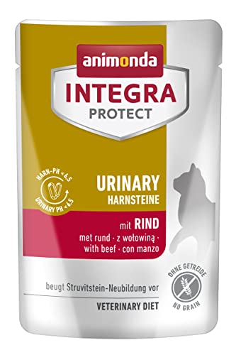 Animonda Integra Protect Adult Urinary Struvitstein animonda Nassfutter Katze hochwertiges Katzenfutter Nass getreidefrei Diätfuttermittel für Katzen mit Harnsteinen mit Rind 24 x 85 g