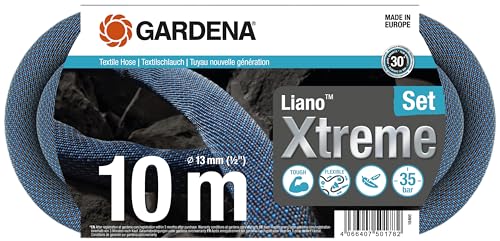  Liano Xtreme 1 2 10 m Set Extrem robuster Textilgewebe für Indoor Wasserhähne PVC Innenschlauch leichtgewichtig wetterbeständig 18460