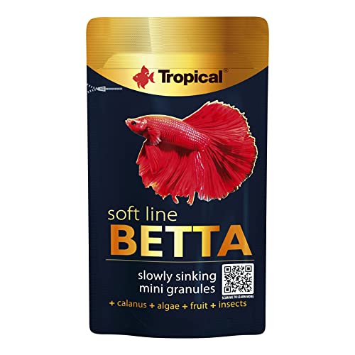 Tropical Softline Betta - Langsam sinkendes Mini Granulat für Kampffische 5g mit Zooplankton Krebstieren Algen Früchten Insekten reich an natürlichen Astaxanthin