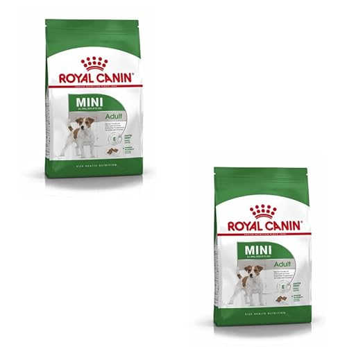 Royal Canin Mini Adult Doppelpack 2 x 800 g Trockennahrung für ausgewachsene kleine Hunde Kann zur optimalen Versorgung Kleiner Hunderassen eingesetzt Werden Mit EPA DHA