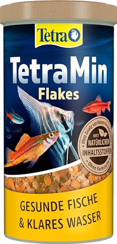 TetraMin Flakes   in Flockenform für alle Zierfische ausgewogene Mischung für gesunde Fische und klares Wasser 1 L Dose