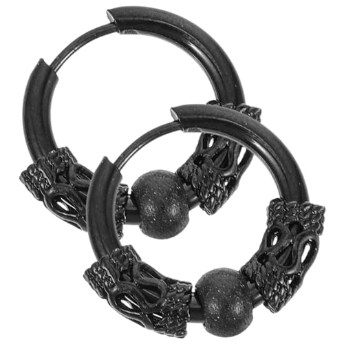 MOBUTOFU 1 Paar Drachen Ohrringe Reifen Nieten Für Männer Mehrere Creolen Für Damen Piercing Gold Clip-nase Modisch Schmuck Stern Ohrhänger Baumeln Große Creolen Ohrstecker Legierung Black