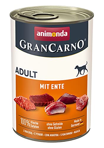 animonda GranCarno adult Hundefutter Nassfutter für erwachsene Hunde mit Ente 6 x 400 g