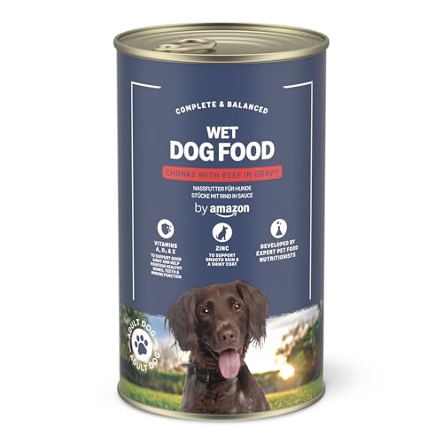 by Amazon Nassfutter für Hunde - Dose - Rinderbrocken in Soße 1er Pack 1 x 1 Stück