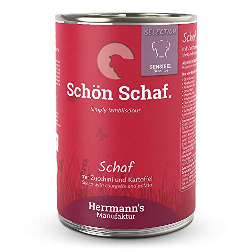 Herrmann s - Selection Sensibel Schaf mit Zucchini und Kartoffeln - 12 x 400g - Nassfutter - Hundefutter