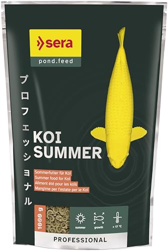 sera Koi Professional Sommerfutter 1 kg - Koifutter mit der Extraportion Energie bei Temperaturen über 17 C Futter mit sehr hoher Verwertung geringere Wasserbelastung damit weniger Algen