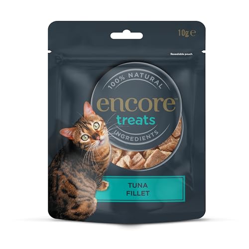 Encore 100% natürliche Thunfischfilet Katzensnacks gefriergetrocknet getreidefreie gesunde Snacks - 12 x 10g