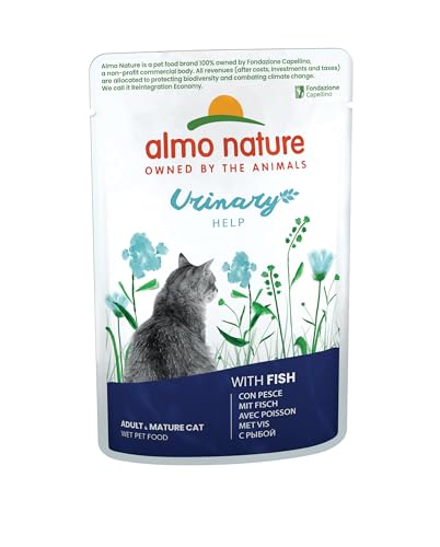 Almo Nature Functional Urinary Help Katzenfutter Nassfutter für ausgewachsene Katzen mit Fisch. 30er Pack 30 x 70g
