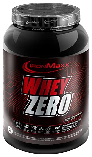 IronMaxx Whey Zero Protein Pulver - Vanille 908g Dose zuckerfreies wasserlösliches Whey Isolat aus Molkenprotein verschiedene Geschmacksrichtungen