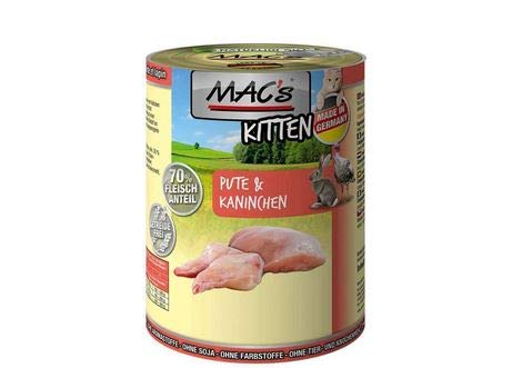 MAC s Cat Kitten Pute Kaninchen getreidefrei 6 x 800 g