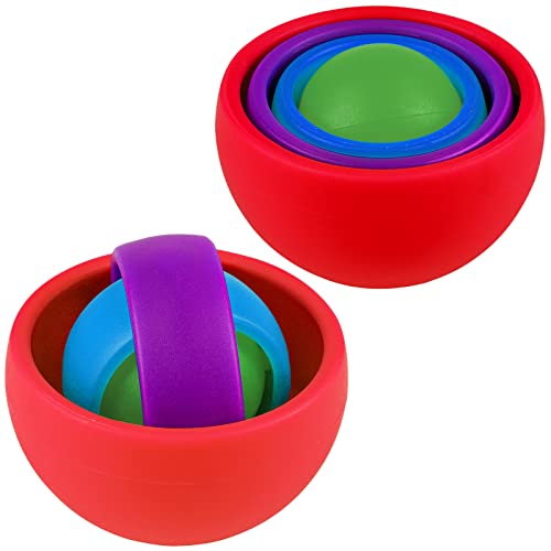 Ainiv Fidget Spinner 3D Spinner Toys 3D Spinner Rotating Cube Maze Ball Fidget Hand Spinner Sensory Toys Anxiety Relief and Stress Relief Fingertip Toy Games for Interactive Toys Kids and Adult