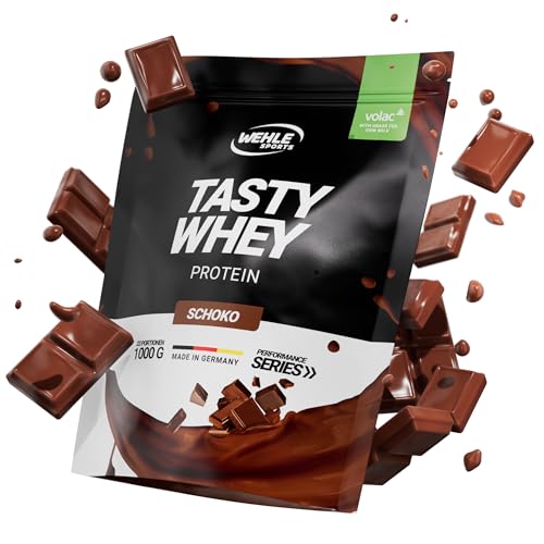 Wehle Sports 1000g Proteinshakeß Shake hochwertigem Molkenprotein 22g pro Portion ideal zum Muskelaufbau und  erhalt BCAA EAA Schokolade