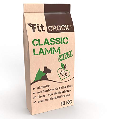 cdVet Fit-Crock Hundefutter trocken Classic Lamm Maxi 10 kg glutenfrei