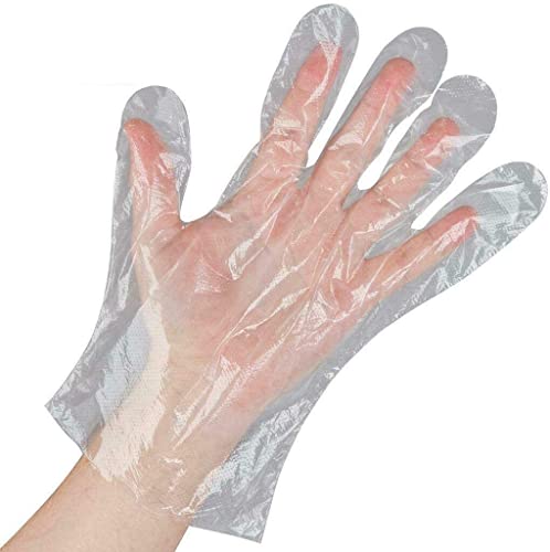 CT 100x PE-Handschuhe Einweghandschuhe Plastik Handschuhe transparent Large