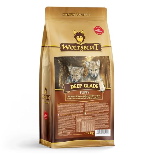 Wolfsblut - Deep Glade Puppy - 2 kg - Rothirsch und Wasserbüffel - Trockenfutter - Hundefutter - Getreidefrei