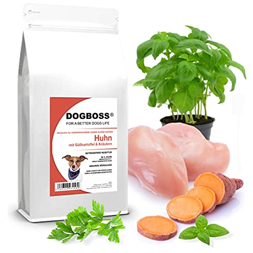 DOGBOSS Trockenfutter für kleine Rassen bis 10 kg getreidefreie Rezeptur Verschiedene Sorten Huhn 2 kg