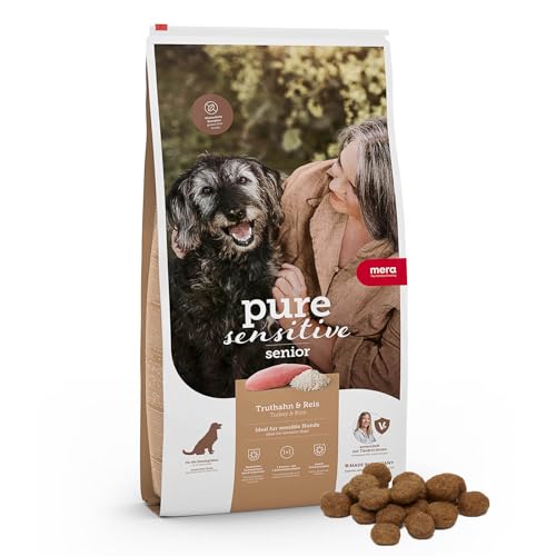 MERA Pure Sensitive Senior Truthahn und Reis Hundefutter Trockenfutter für die tägliche Ernährung älterer nahrungssensibler Hunde 12 5 kg