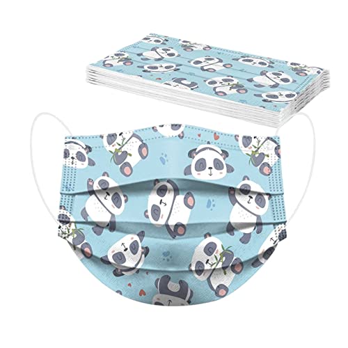 10 stück Mädchen Jungen Disposable Mundschutz Masken Kinder 3-lagig Atmungsaktiv Panda Motiv Disposable Non-Woven Mundmaske Multifunktionstuch Bandana Halstuch Schals 95sCloud666 I 10PCS