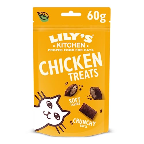 Lily s Kitchen Mit natürlichen Zutaten hergestellt Leckerli - Packung für ausgewachsene Katzen Die ultimative Belohnung mit Huhn Getreidefreie Rezeptur 10 x 60g