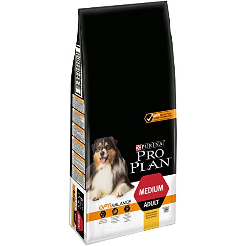 PURINA PRO PLAN Medium Adult Hundefutter trocken mit OPTIBALANCE reich an Huhn 1er Pack 1 x 14kg