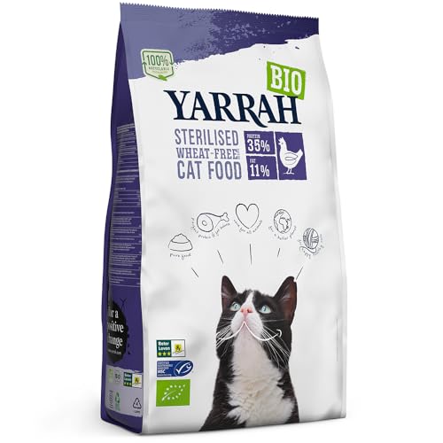 Yarrah - Trockenfutter für sterilisierte Katzen Bio - 0 7 kg - 6er Pack