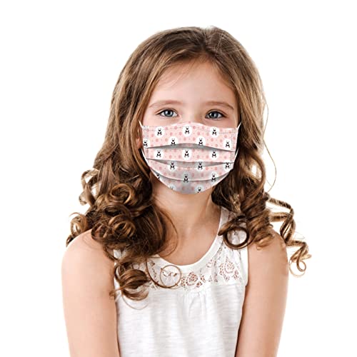 10 Stück Kinder Mundschutz Masken Bunt Jungen Mädchen Einweg 3-lagig Face Cover Mund Nasenschutz Face Cover Mouth Filter Protection Atmungsaktiv Mund-Tuch Bandana Halstuch Schals B 10PCS