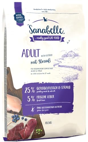 Sanabelle Adult mit Strauß Katzentrockenfutter für ausgewachsene Katzen ab dem 12. Monat 6 x 400 g