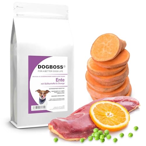 DOGBOSS Trockenfutter für kleine Rassen bis 10 kg getreidefreie Rezeptur Verschiedene Sorten 2 kg Ente