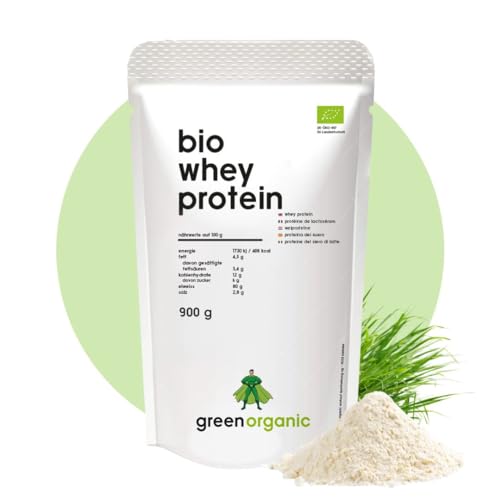 BIO PREMIUM WHEY PROTEIN aus Bio-Molke 100% Eiweiß-Pulver Superfood Weidehaltung neutral ohne Süßstoffe 900 g