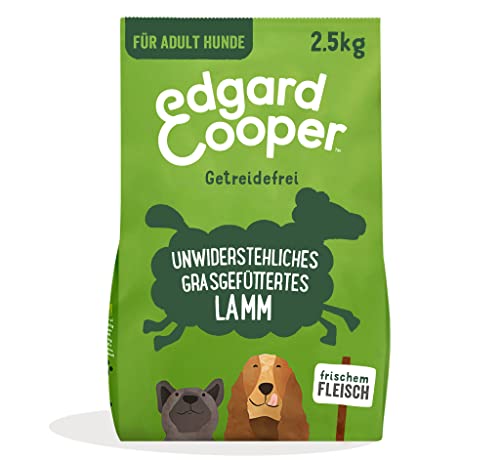 Edgard Cooper Hundefutter Trockenfutter für Hunde Lamm 2.5kg Getreidefrei natürliche Zutaten und frisches Fleisch voller essentieller Aminosäuren