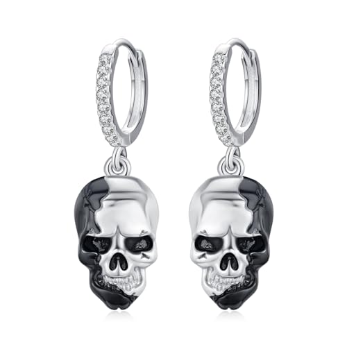 Totenkopf 925 Totenkopf Halloween Totenkopf Geschenke für Unisex Mädchen Teenager