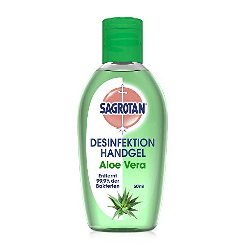 Sagrotan Hand Desinfektionsgel mit Aloe Vera für die Hände in praktischer Reisegröße 1x 50 ml